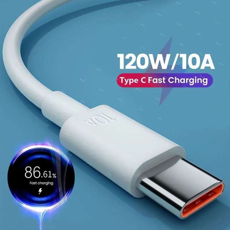 Cable USB-C recharge rapide Bappsus - 120W / 10A, 25 centimètres