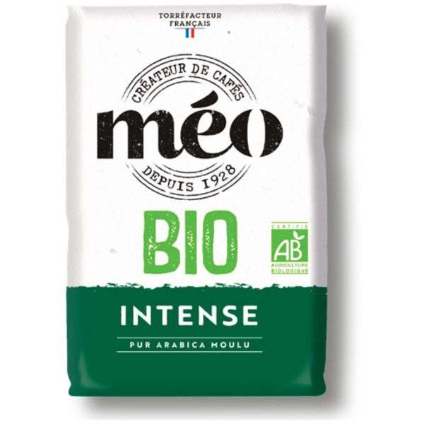 2 Paquets de Café Méo Bio en grains ou moulu, Intense ou L'original - 2 x 500g