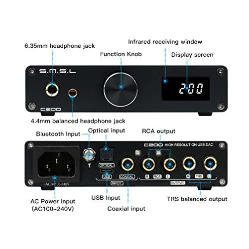 DAC / Amplificateur casque USB S.M.S.L C200 (via coupon - vendeur tiers)