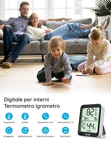 Pack de 2 Thermomètres Hygromètre Govee - Écran LCD, Contrôle via Bluetooth, Stockage de données (Vendeur tiers)