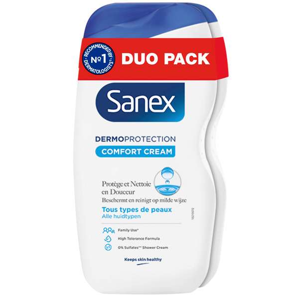 Lot de 2 gels douches Sanex Dermo Protection - 2x400ml (Via 5.74€ sur la carte de fidélité)