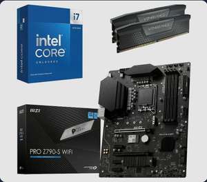 Kit Évo Processeur Core i7-14700KF + Carte mère Pro Z790-S WIFI + Ram Corsair Vengeance 32 Go DDR5 6000Mhz