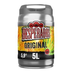 2 Fûts de Bière Desperados - 2 x 5L (Via ODR si Drive ou Livraison à domicile uniquement sinon 27.46€ sans ODR)