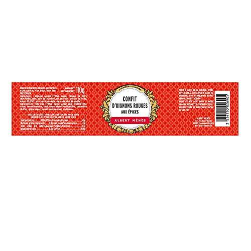 Confit d'Oignons Rouges aux épices Albert Menes - 110 g