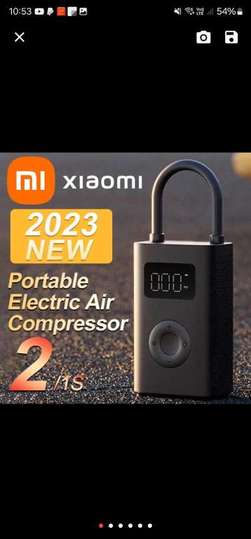 Compresseur D'air Portable Mijia 1s - Pompe Vlo Lectrique Pour Gonfleur De  Pneu De Voiture, Mini Compresseur D'air Portable Lumire Led Numrique