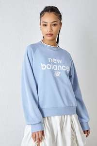 Sweatshirt Femme New Balance ras du cou en polaire - bleu (plusieurs tailles)