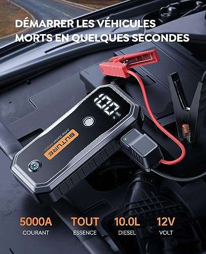 Booster batterie voiture BuTure - 5000A, 26800 mAh (via coupon