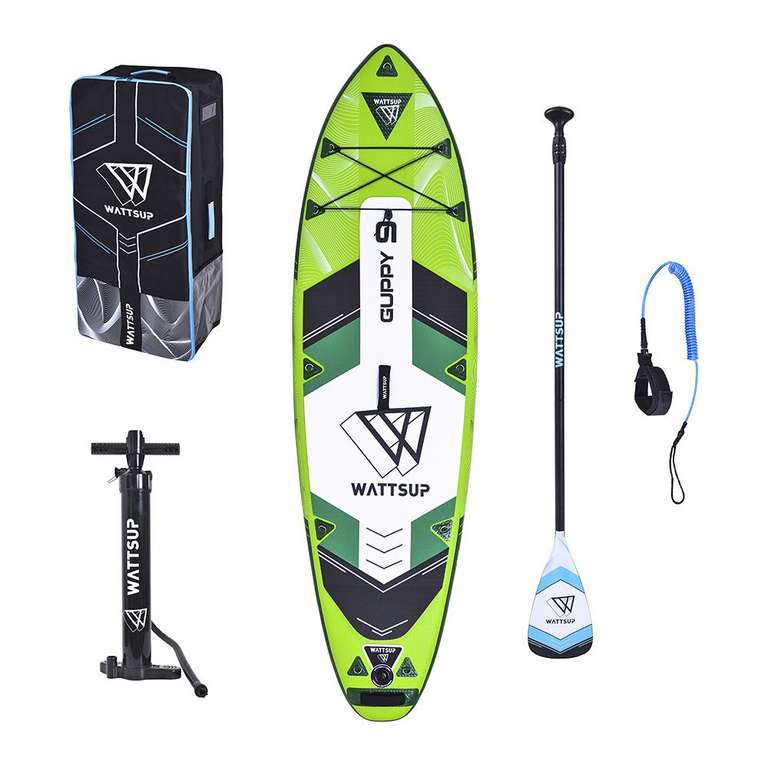Stand up paddle gonflable Wattsup GUPPY 9' 2020 - green + accessoires