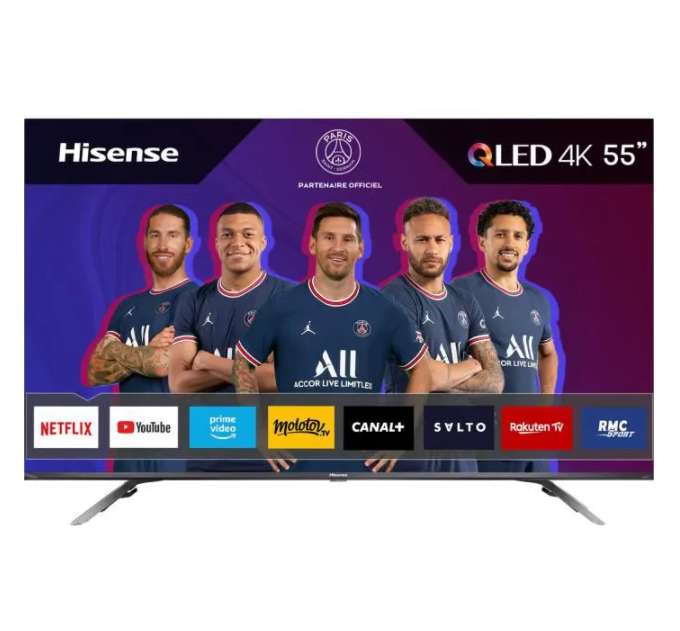 TV 55" Hisense 55E76GQ - QLED, UHD 4K, Dolby Vision, Son Dolby Atmos, Smart TV