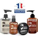 Selection produits pour barbe en promotion. (Ex: kit d'entretien et de soin barber - 13 produits - Cosmétique Made in France)