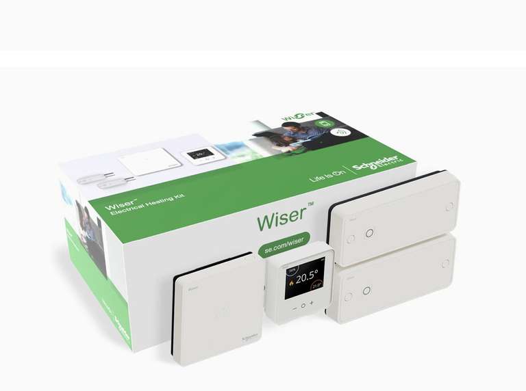 Kit Thermostat Connecté Schneider Electric Wiser CCTFR6905 pour Radiateurs Électriques