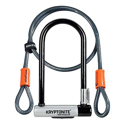 Anti-vol en U Kryptonite Kryptolok Standard + Câble Flex Cable & Flexframe Bracket Locks + Chaîne Intégrée Keeper 785