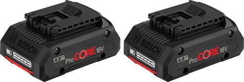 Lot de 2 Batteries Bosch 18V 4,0 Ah ProCORE + Chargeur GAL 18V-40