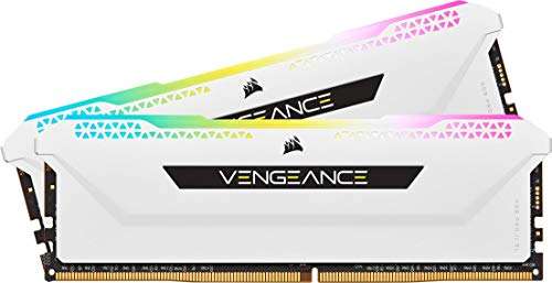 Kit mémoire Ram DDR4 Corsair Vengeance RGB Pro SL 32 Go (2x16 Go) - 3200 (PC4-25600) C16 1,35 V - Blanche