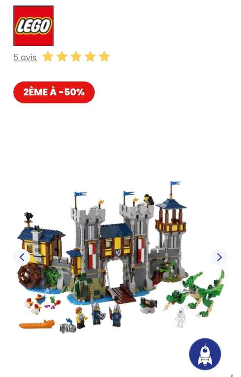 1 Lego acheté parmi une sélection = 50% de réduction sur le 2ème (le moins cher)