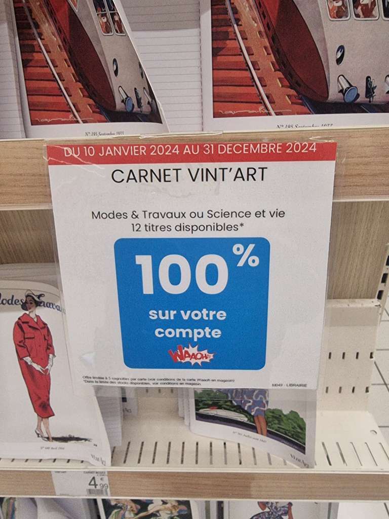 Carnet Vint'art 100% remboursé sur la cagnotte - Boissenart, Cesson (77)