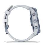 Montre connectée Garmin Fenix 7X Solar - Bleu, bracelet blanc, 51mm