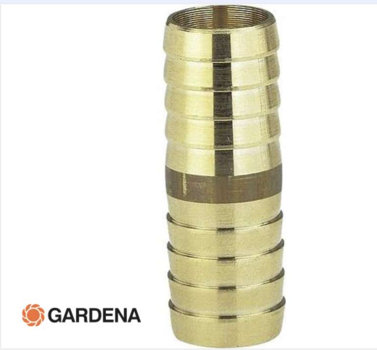 Raccord Gardena Réparation/extension en laiton de tuyaux de jardins - 25 mm (7182-20)
