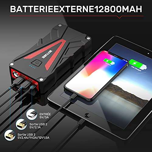 Kit de recharge pour batterie automobile BuTure Booster Batterie - 800A 12800mAh (via coupon, vendeur tiers)