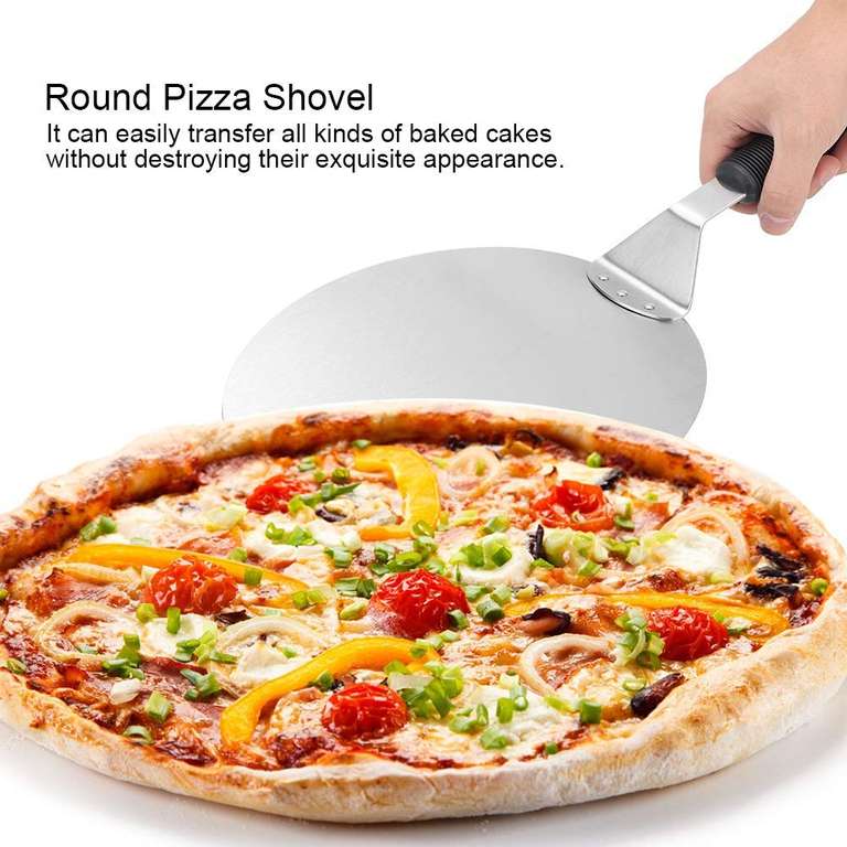 Pelle à Pizza Ronde LHKJ - Anti-Dérapant, Cuisson au Pizza Stone Oven & Grill (Vendeur Tiers)