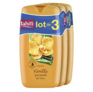 Lot de 3 flacons de gel douche Tahiti vanille réconfortante - 3x250ml (via 3.84€ fidélité)