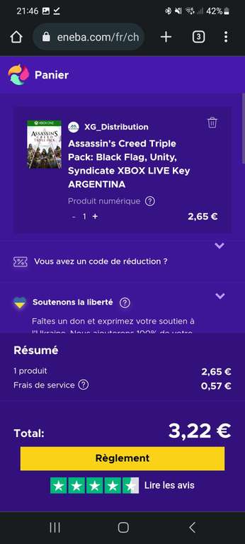 Assassin's Creed Triple Pack : Black Flag, Unity, Syndicate sur Xbox One / Series X|S (Dématérialisé - Store Argentine)