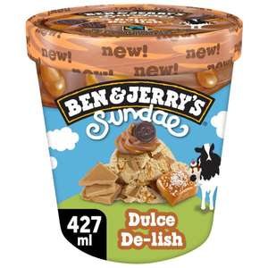Pot de crème glacée Ben &Jerry's Sunday Dulce De-lish - 427ml (via 1.43€ sur la carte de fidélité)