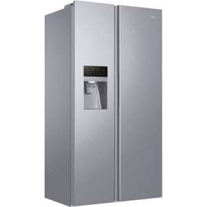 Réfrigérateur américain Haier HSR3918FIPG - 2 portes, Distributeur d’eau, glaçons, glace pilée, 515L