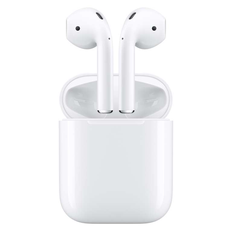 Écouteurs sans fil Apple AirPods 2 avec Boitier de charge filaire (94€ + 9.40€ en Rakuten Points avec le code RAKUTEN15)