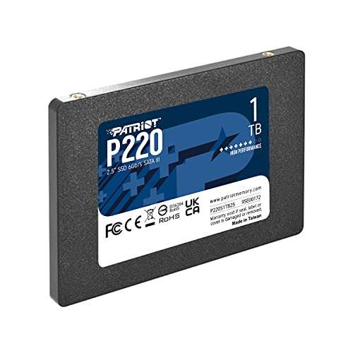 SSD Interne 2.5" Patriot P220 - 1 To (Vendeur Tiers)