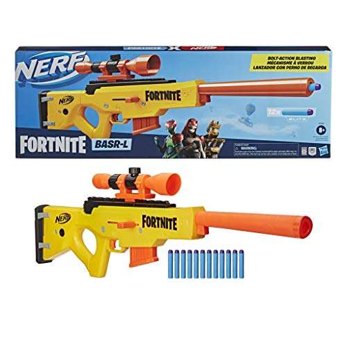 Jouet Sniper Nerf Fortnite BASR-L + 12 Fléchettes Nerf