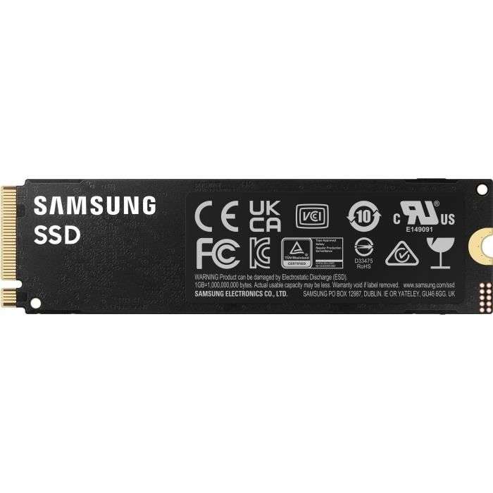 SSD interne M.2 NVMe 4.0 Samsung 990 Pro - 1 To, TLC 3D, DRAM (Jusqu'à 7450-6900 Mo/s)