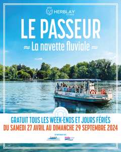 Navette fluviale sur la seine gratuite les week-ends et jours fériés du 27 avril au 29 septembre - Herblay-sur-Seine (95)