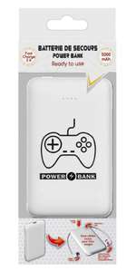 Batterie externe 5000 mAh Geek Monkeys pour Nintendo Switch - Blanc