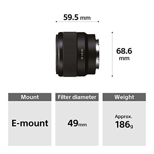 SEL-50F18F Objectif (focale fixe, 50 mm, F1.8, plein format)