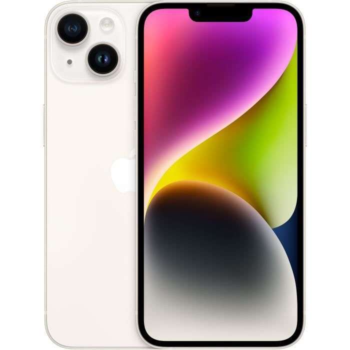 Smartphone 6.1" Apple iPhone 14 - 256 Go, Starlight