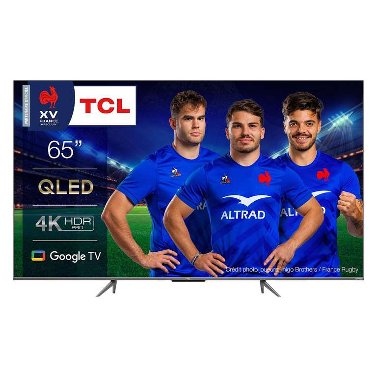 TV 65" QLED TCL 65C631 - 4K UHD, Google TV, 3 HDMI 2.1