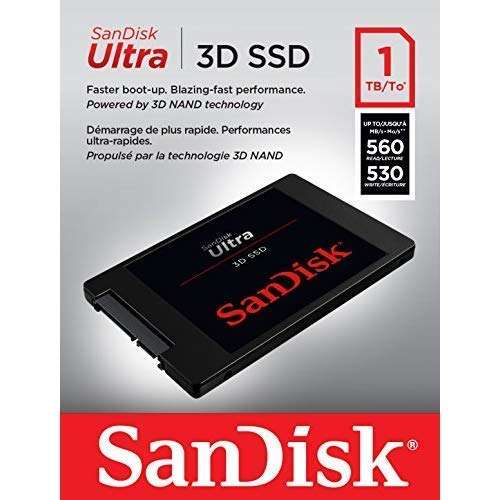 SSD Interne 2.5" SanDisk Ultra 3D SDSSDH3-1T00-G25 - 1To