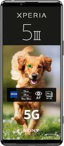 Smartphone 6,1" Sony Xperia 5 III - HDR OLED 120Hz, 8 Go RAM, 128 Go, 4 objectifs ZEISS T*, IP65/68, Noir