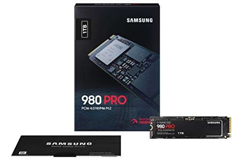 SSD Interne M.2 NVMe 4.0 Samsung 980 Pro (MZ-V8P1T0BW) - 1 To, Jusqu'à 7000 Mo/s, Compatible PS5