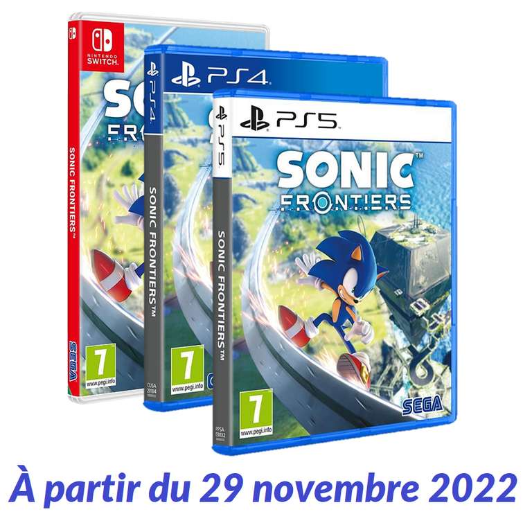 Sonic Frontiers sur PS5, PS4 & Switch (via 10,59€ sur carte de fidélité)