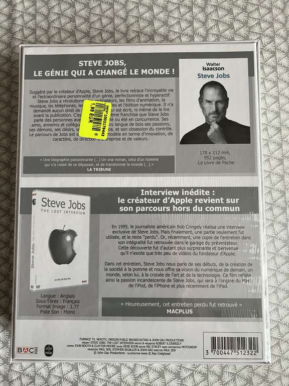 Coffret Steve Jobs The Lost Interview DVD + Biographie Officielle du fondateur d' Apple - Cosne-Cours-Sur-Loire (58)