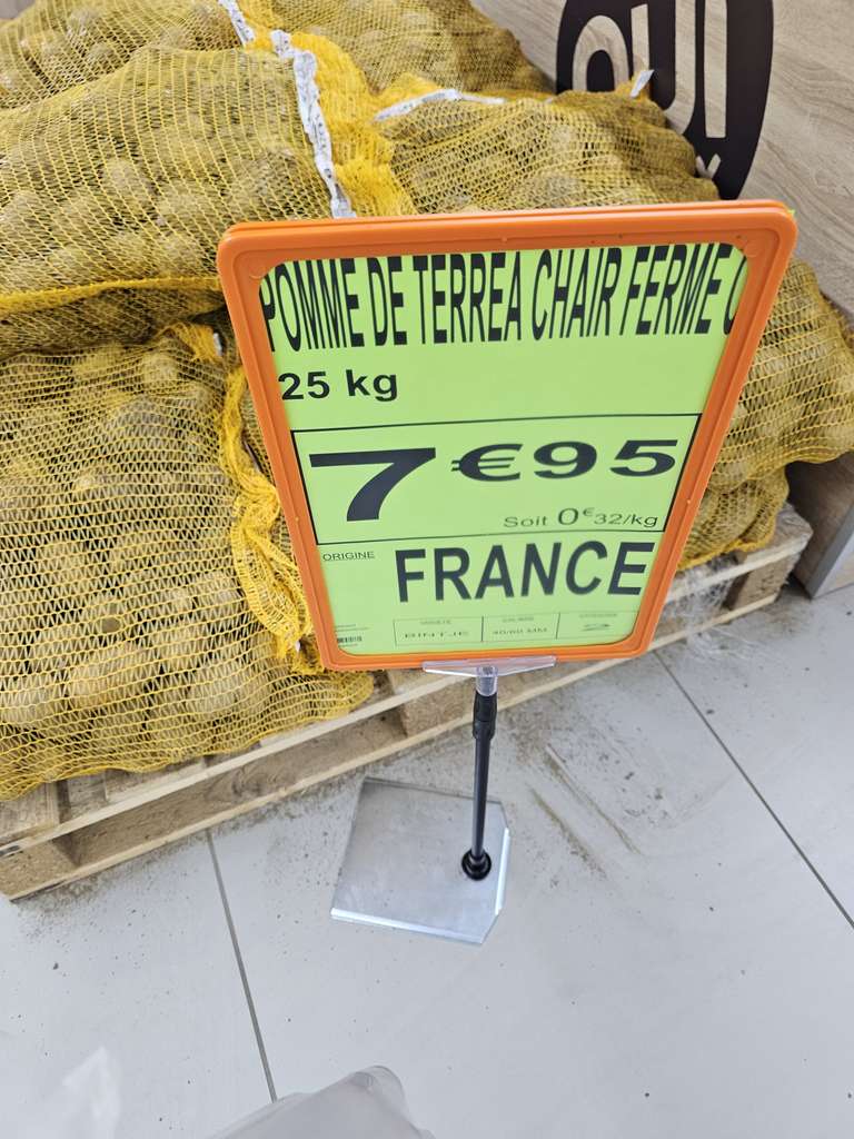 Sac de 25 kg de pommes de terre (variété bintje) - Intermarché Epenottes de Dole (39) / Netto Saint Vit (25)