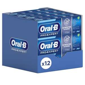 Lot de 12 tubes de dentifrice Oral-B Pro Expert Nettoyage Intense - 12 x 75ml (via abonnement prévoyez et économisez)