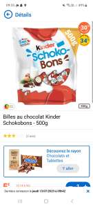 Sachet de Schokobons kinder - 500g (Via 2.47€ sur la carte de fidélité) - Avranches (50)