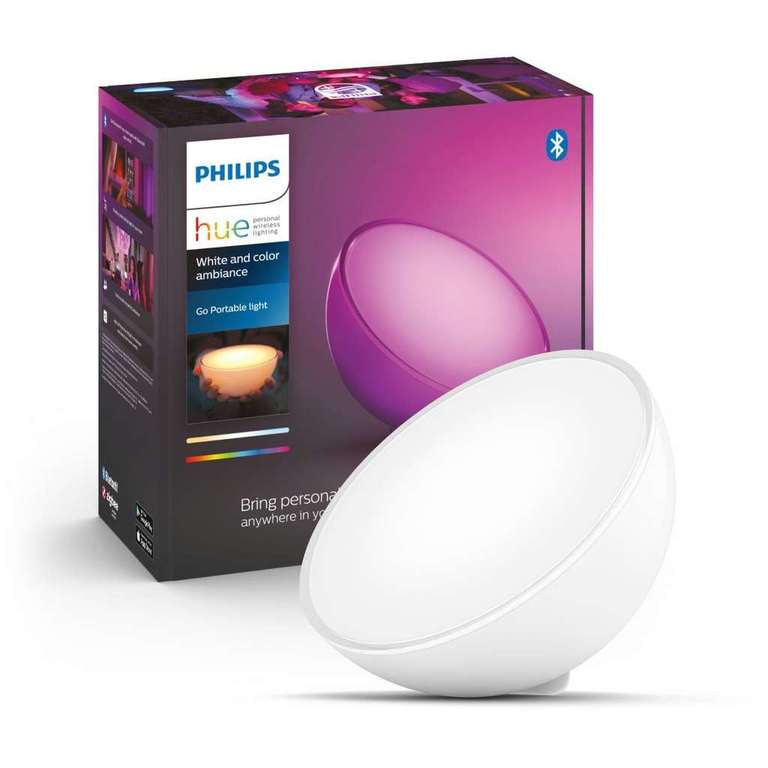 Pack Philips Hue : 2 Ampoules White & Color E27 + Lampe Go + Pont + Télécommande (+ 6.75€ en Rakuten Points) - Vendeur Boulanger