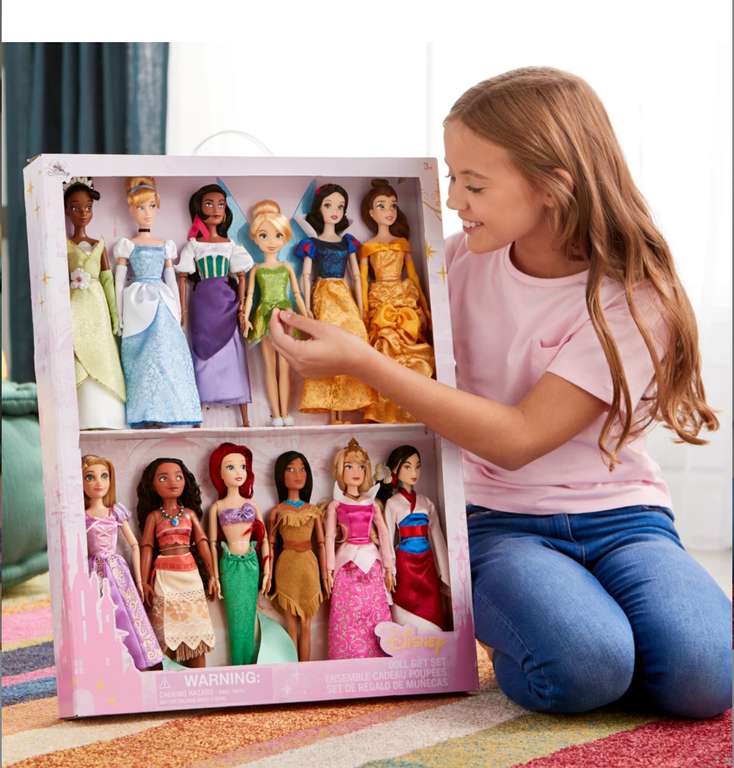 Coffret 12 poupées Princesses Disney –