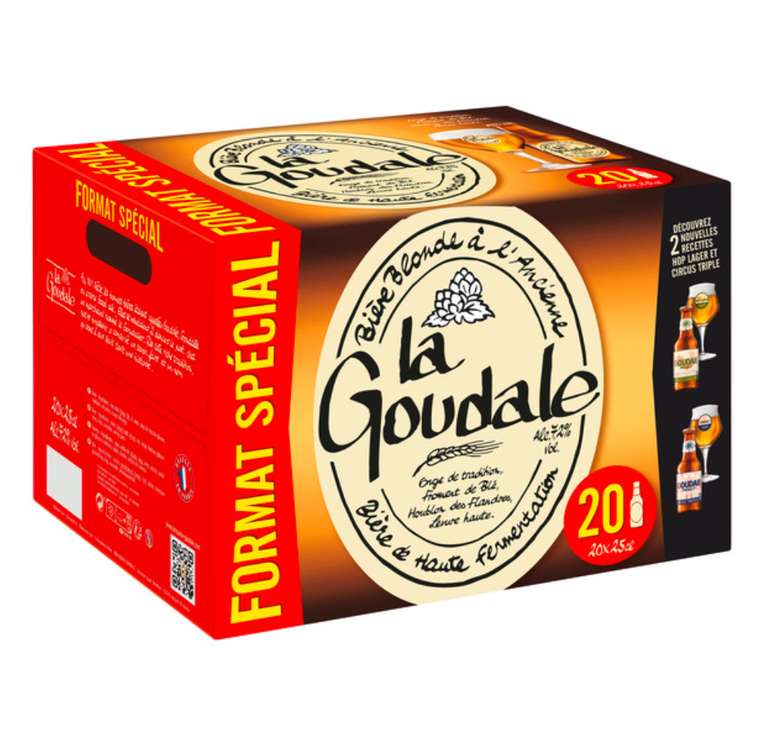 Pack de 20 bières La Goudale Blonde ou Ambrée - 20x25 cl