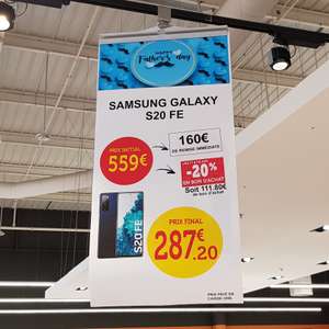 Smartphone 6.5" Samsung Galaxy S20 FE 4G - full HD+, Exynos 990, 6 Go de RAM, 128 Go (via 111.8€ en bon d'achat) - Châteaugiron (35)
