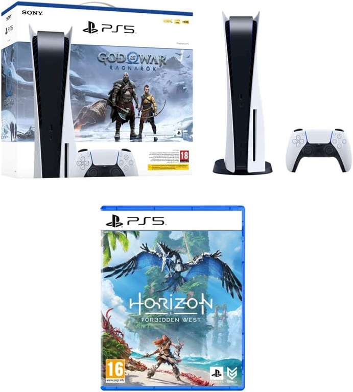 Console PS5 + God of war : Ragnarok + Horizon Forbidden West
